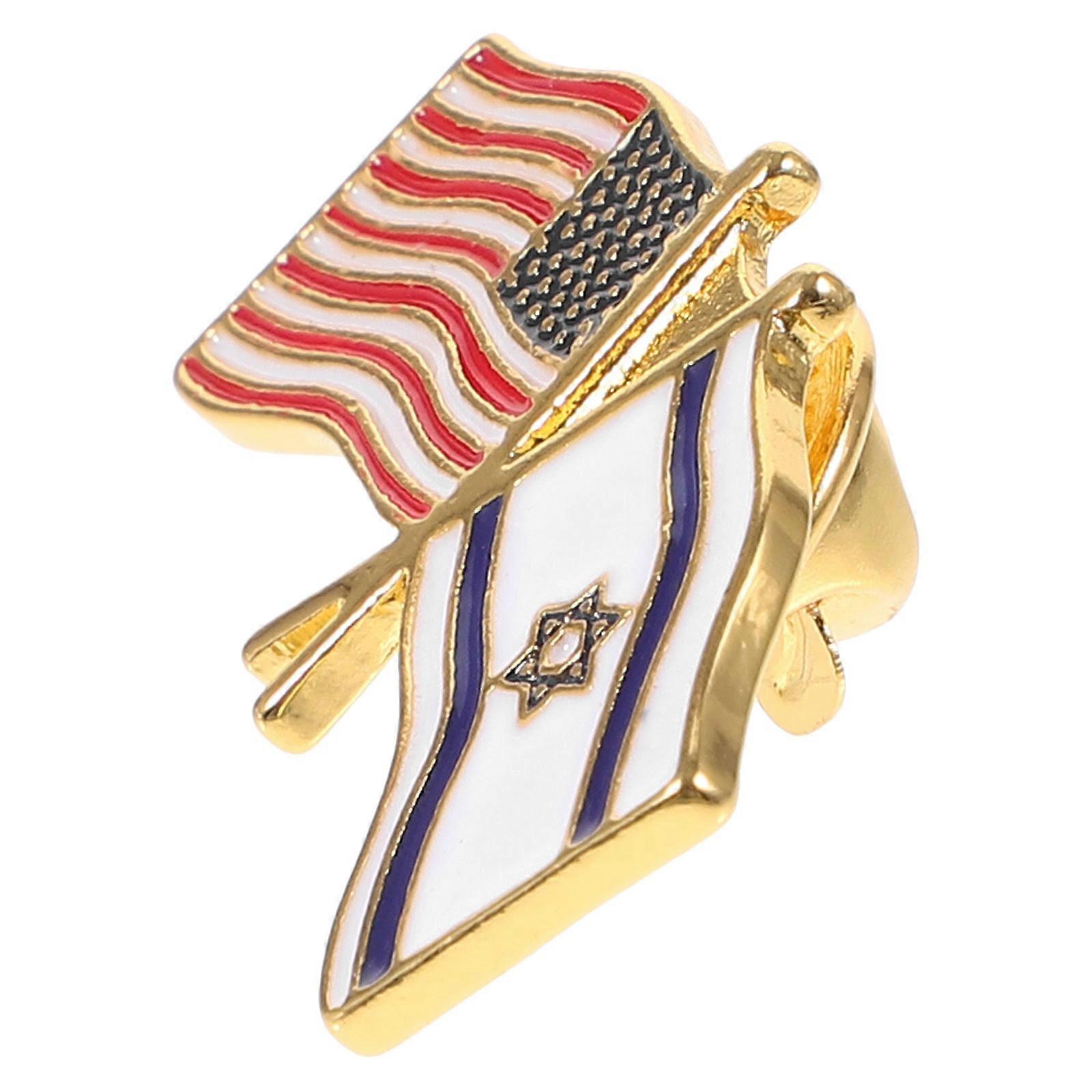 Flag Pin Alloy Lapel Pin for Decoration 5Pcs Us Flag Brooch