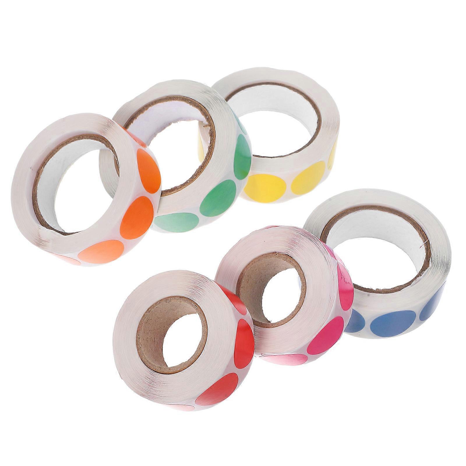 Round Stickers Dot Label Stickers for DIY Use 12 Rolls Assorted Color Pack