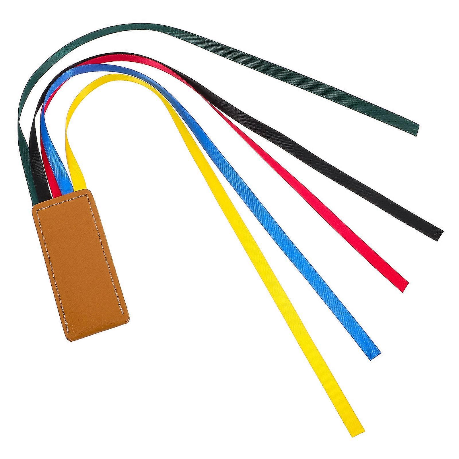 Bible Ribbon Bookmark for Students Reading 12Pcs Khaki PU Ribbon Set