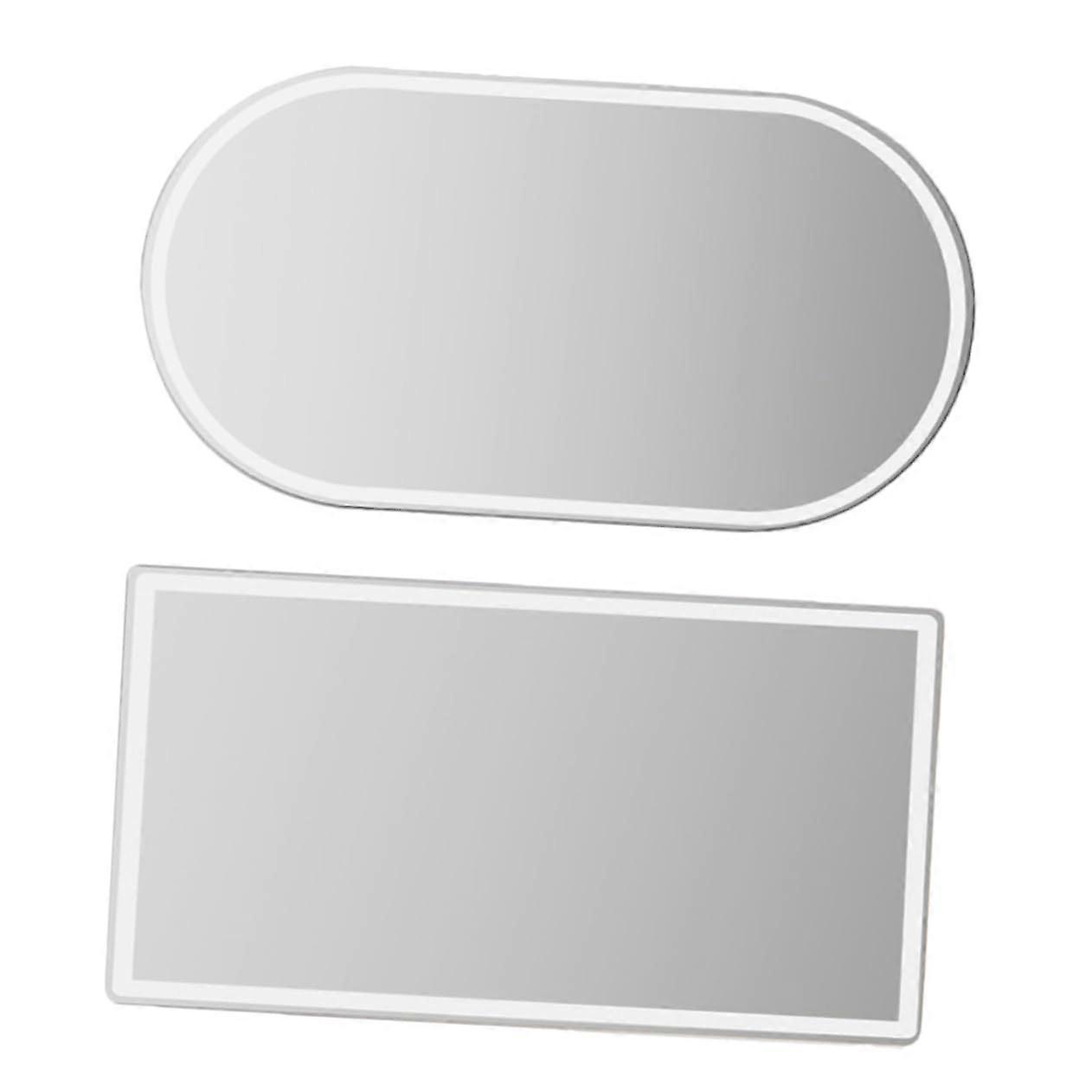 Car Visor Vanity Mirror 2Pack AdhesiveBacked Makeup Mirror For Car Compact Design Universal Fit
