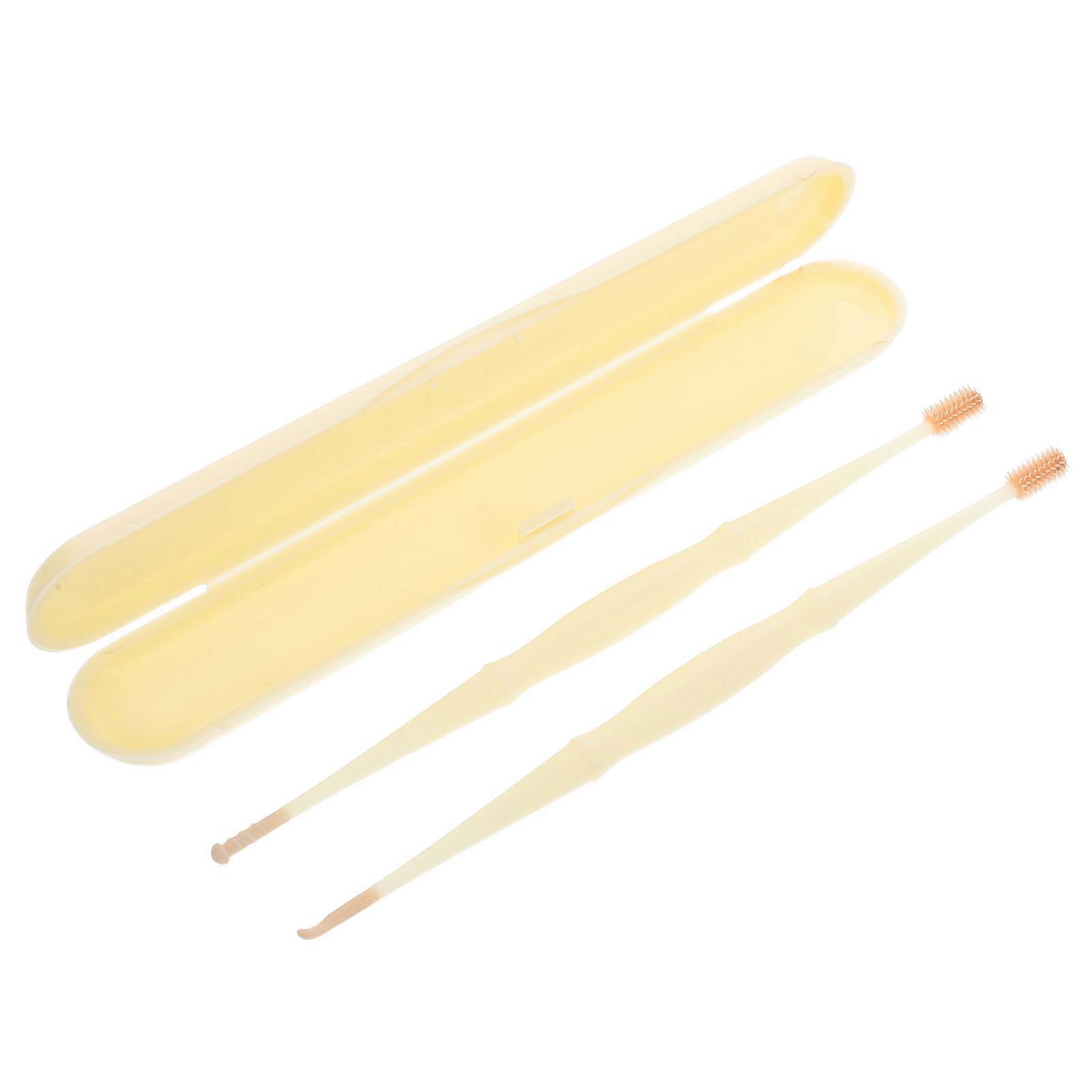 Ear Cleaning Tool Dual-Head Spiral Ear Wax Remover with Massage 2Sets