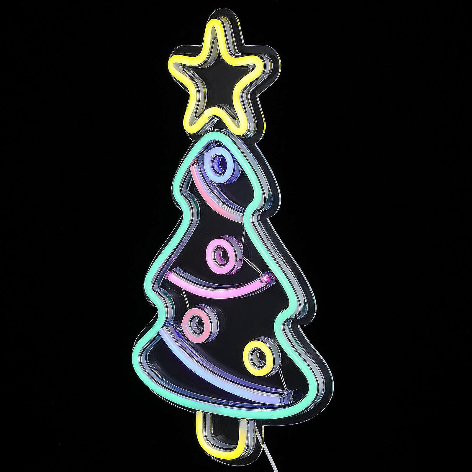 Decorative Neon Lamp Christmas Tree Shape LED Neon For Bar Atmosphere 1Pack