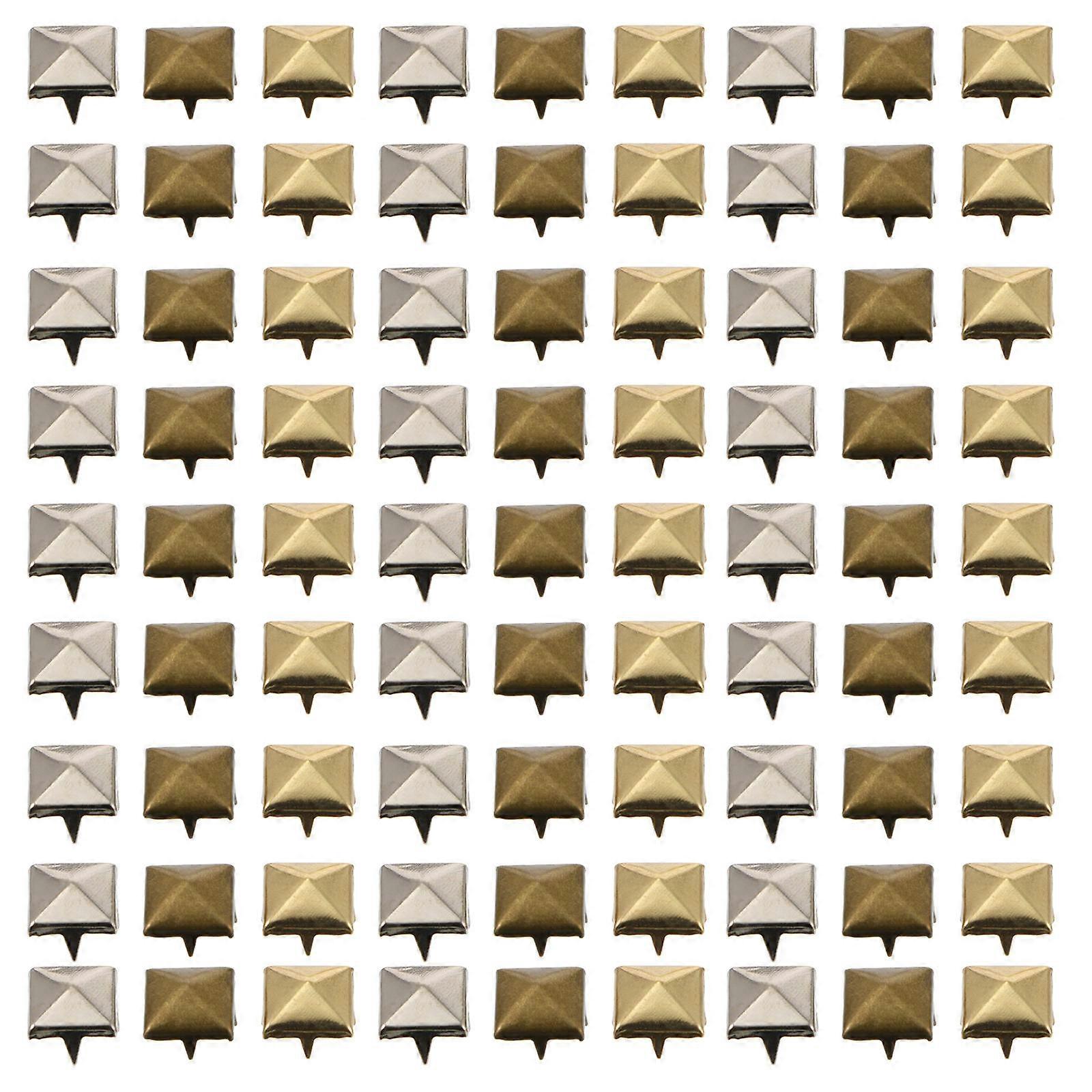 Studs for Leathercraft Four-Jaw Square Rivets for DIY 600Pcs Accessories