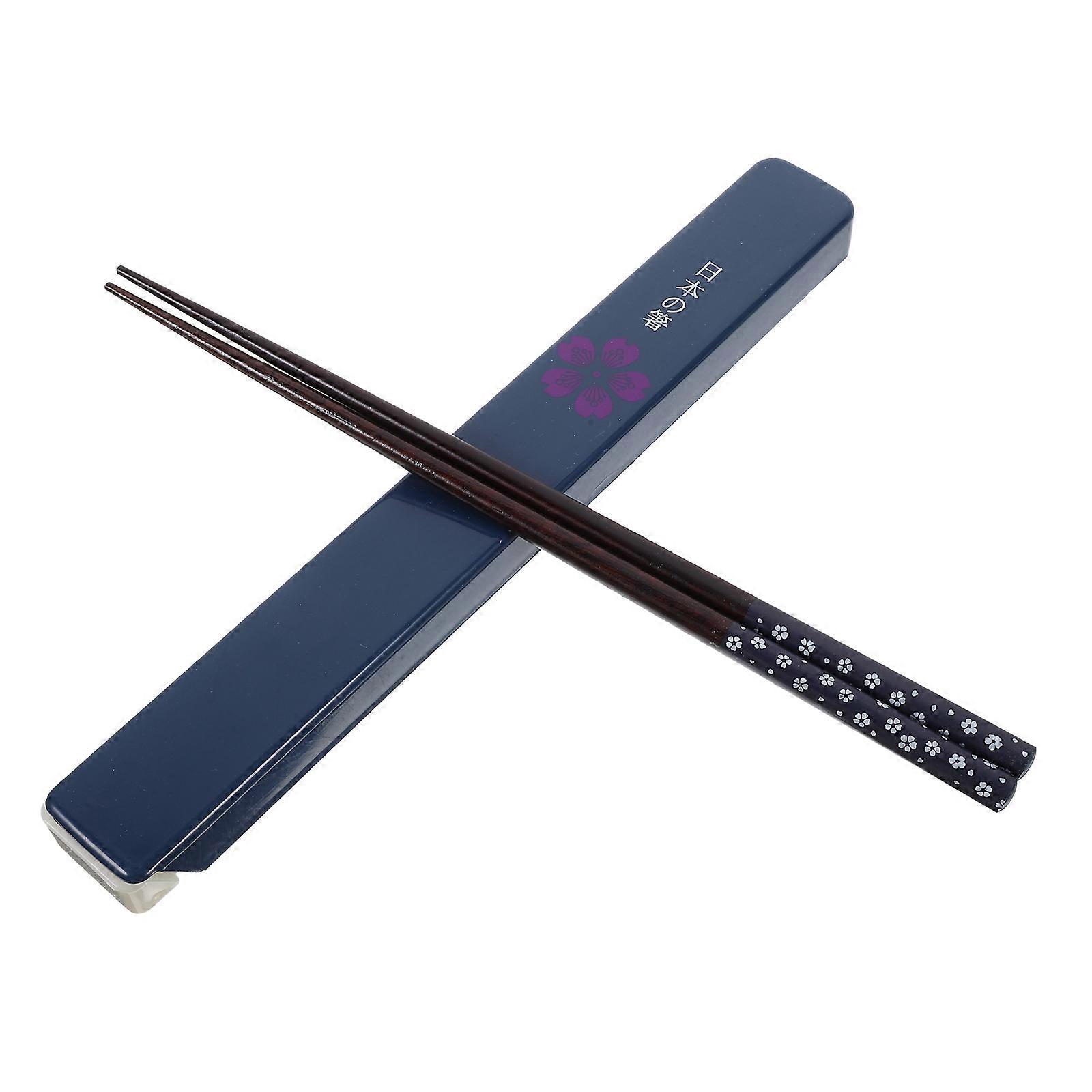 Reusable Japanese Style Chopsticks with Storage Box for Kitchen Use 5Sets