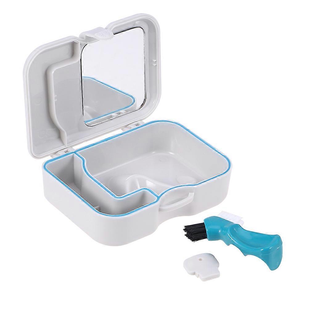 Denture Storage Container White Box for 6Pcs Practical Portable Use