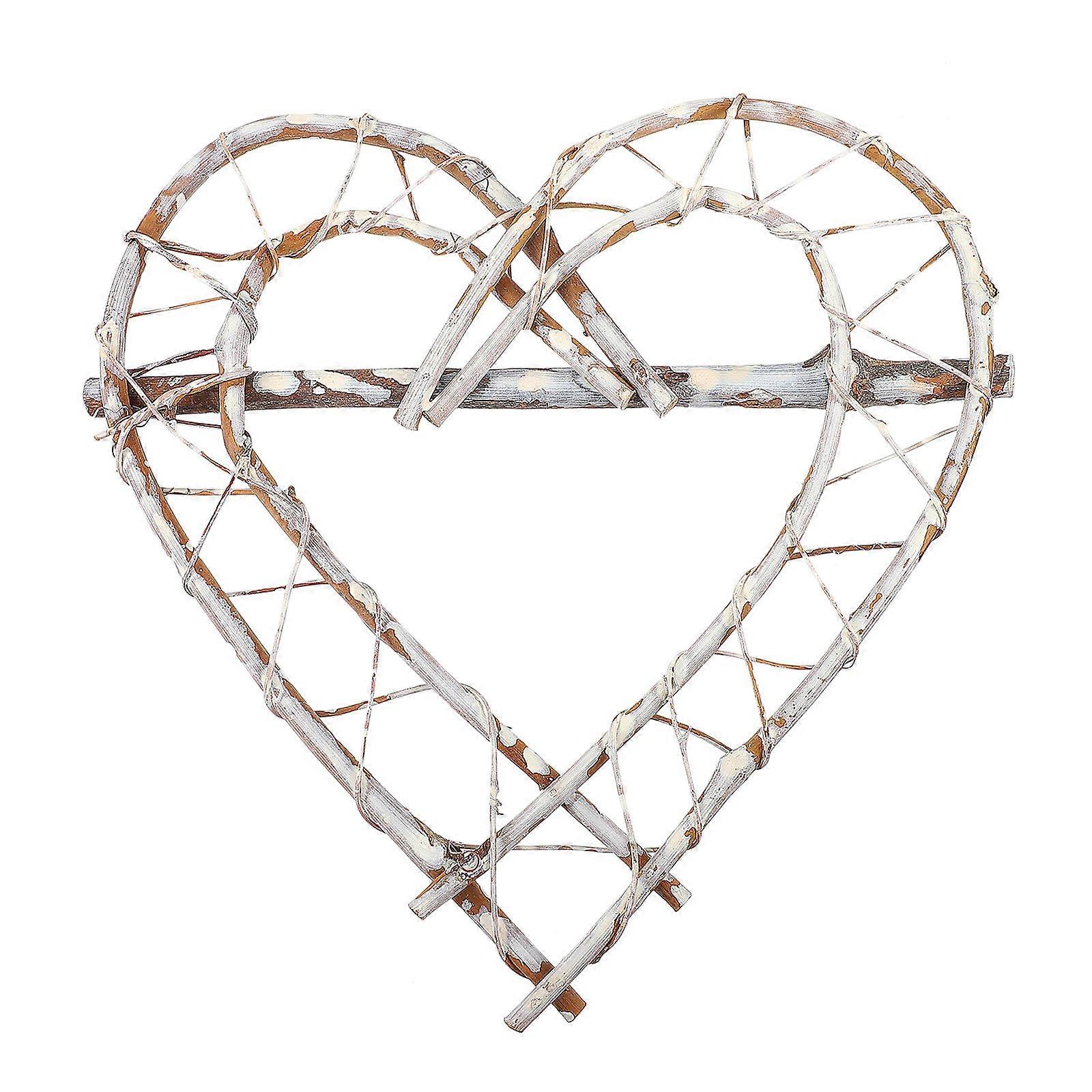 Handmade Rattan Wreath Heart Shaped for Decorative Use 8Pcs