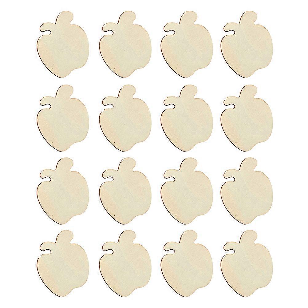 40 db-os, alma alakú fa szeletek, fa barkácsoláshoz, befejezetlen, természetes fa