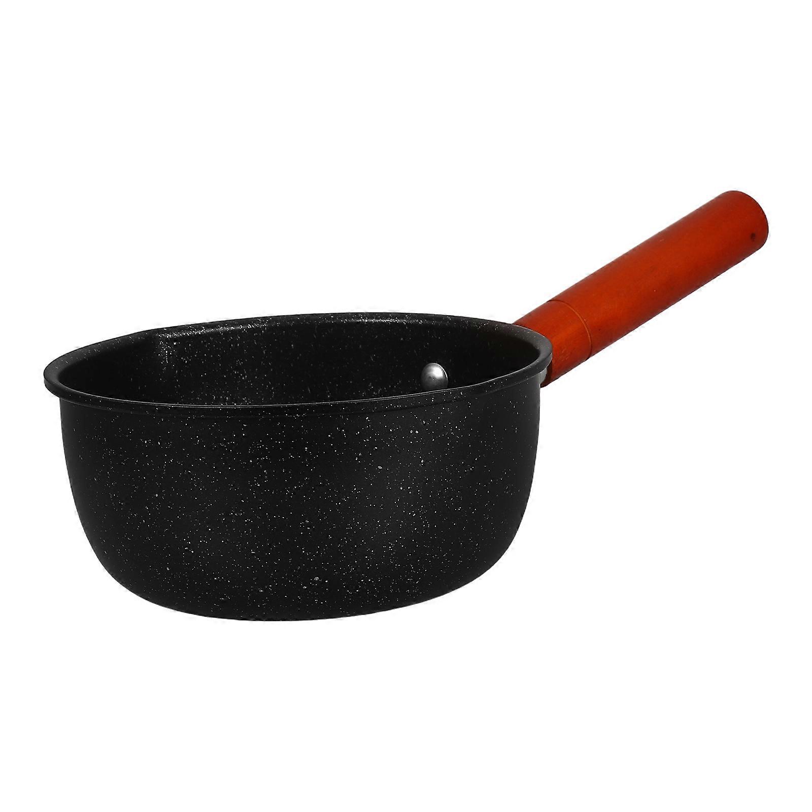 4Pcs Black Multi-Functional Saucepan For Cooking Soups Ideal For Kitchen Use With Even Heat Distribution