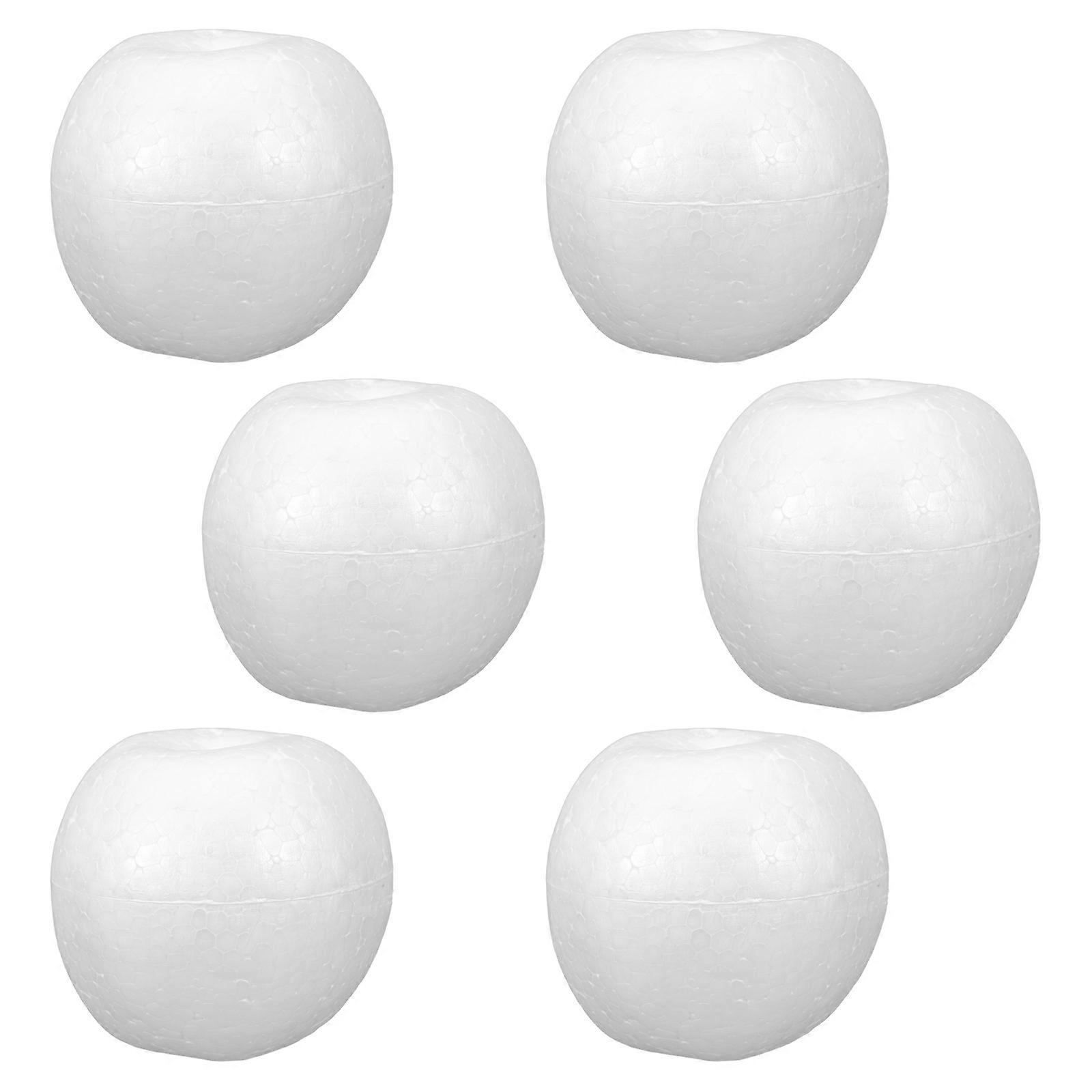 30Pcs White Foam Apples for DIY Craft Creative Painting Projects