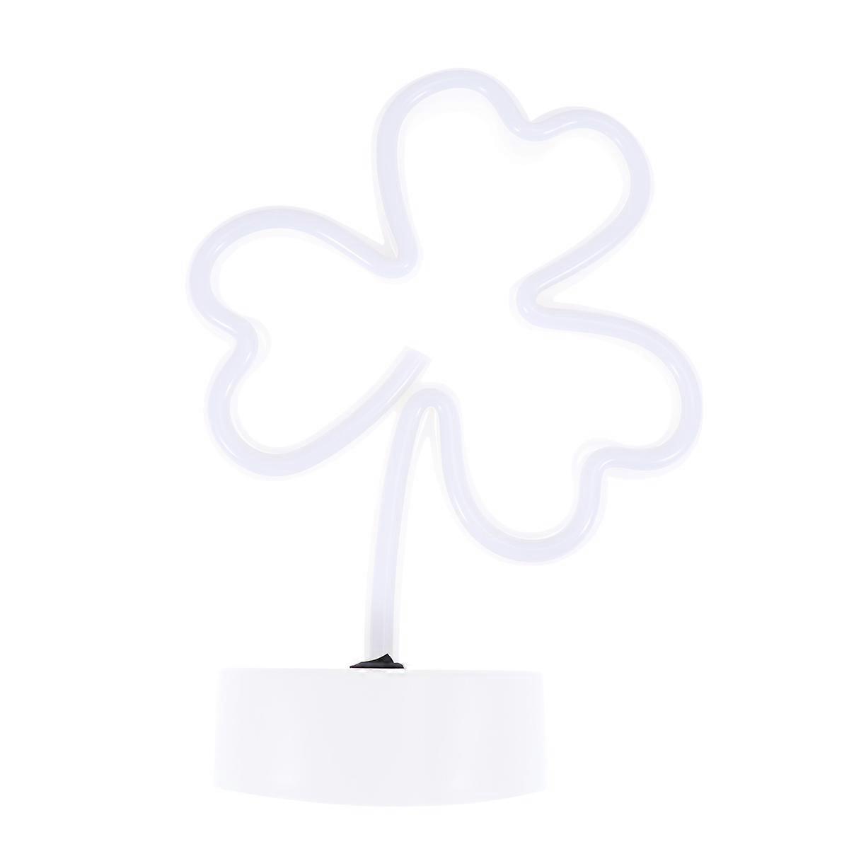 LED Lamp Clover Shamrock Night Light for Lighting 3Pcs White