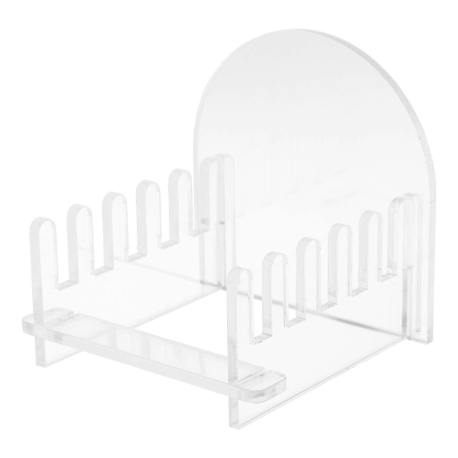 Multi Card Holder Acrylic Display Rack for Office Desk 4Pcs