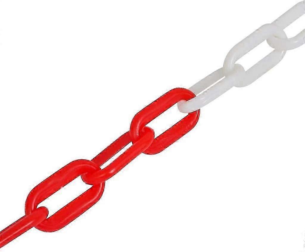 Red And White Plastic Warning Chain Signaling Chain