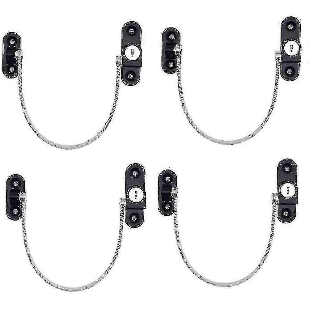 4 Pack Child Safety Window Restrictor Locks - Adjustable Security Locks for Home