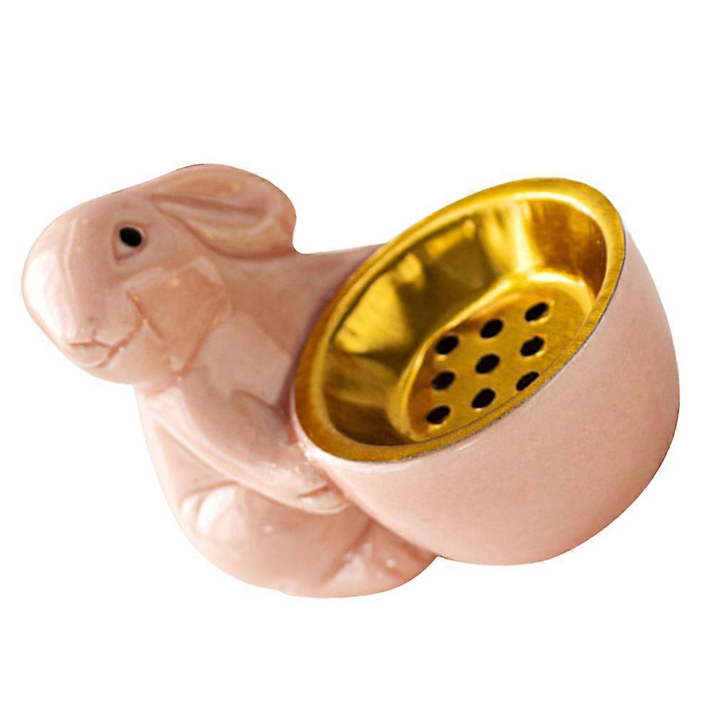 Ceramic Rabbit Statue Incense Holder for Indoor Use 4Pcs Incense Burner