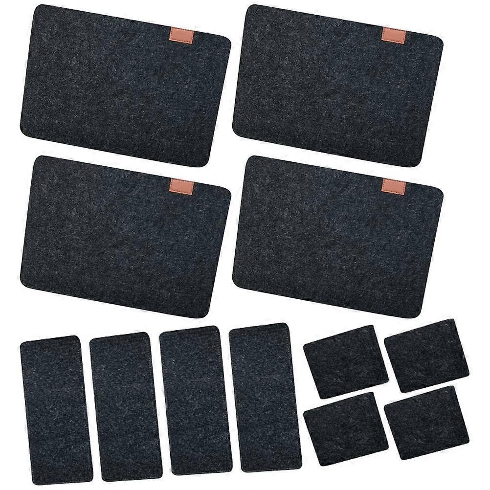 Square Placemats Felt Material Office Use Protect Table 4 Sets