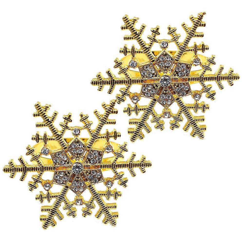 Functional Alloy Napkin Holders With Snowflake Shape Ideal For Holiday Dinners And Picnics Available In 2Pcs