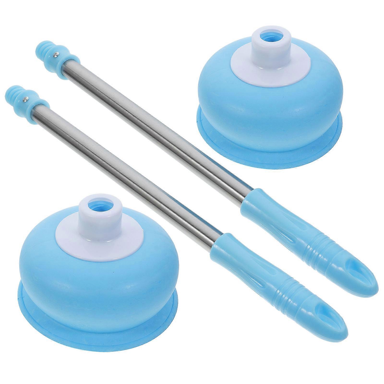 Bathroom Plunger Toilet Tool for Cleaning 2Pcs Comfortable Long Handle