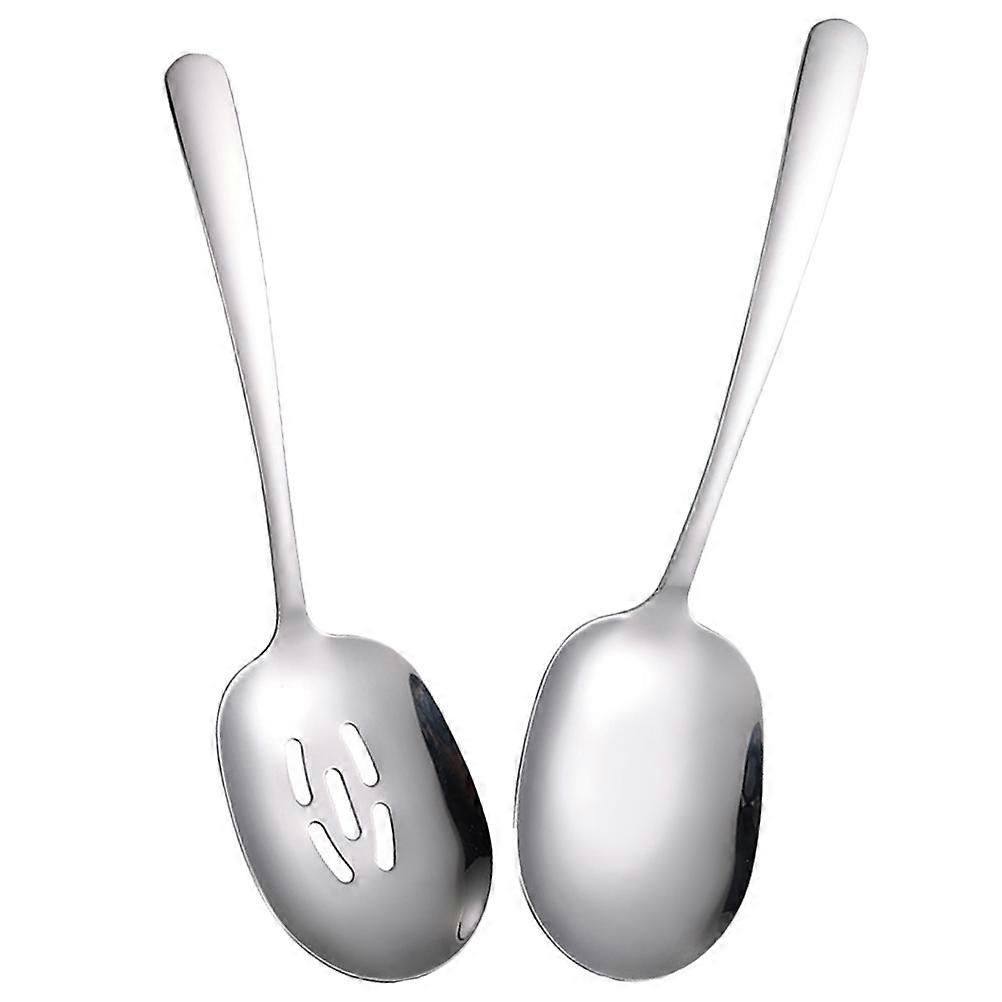 Kitchen Slotted Utensils Stainless Steel Serving Spoon for 6Pcs