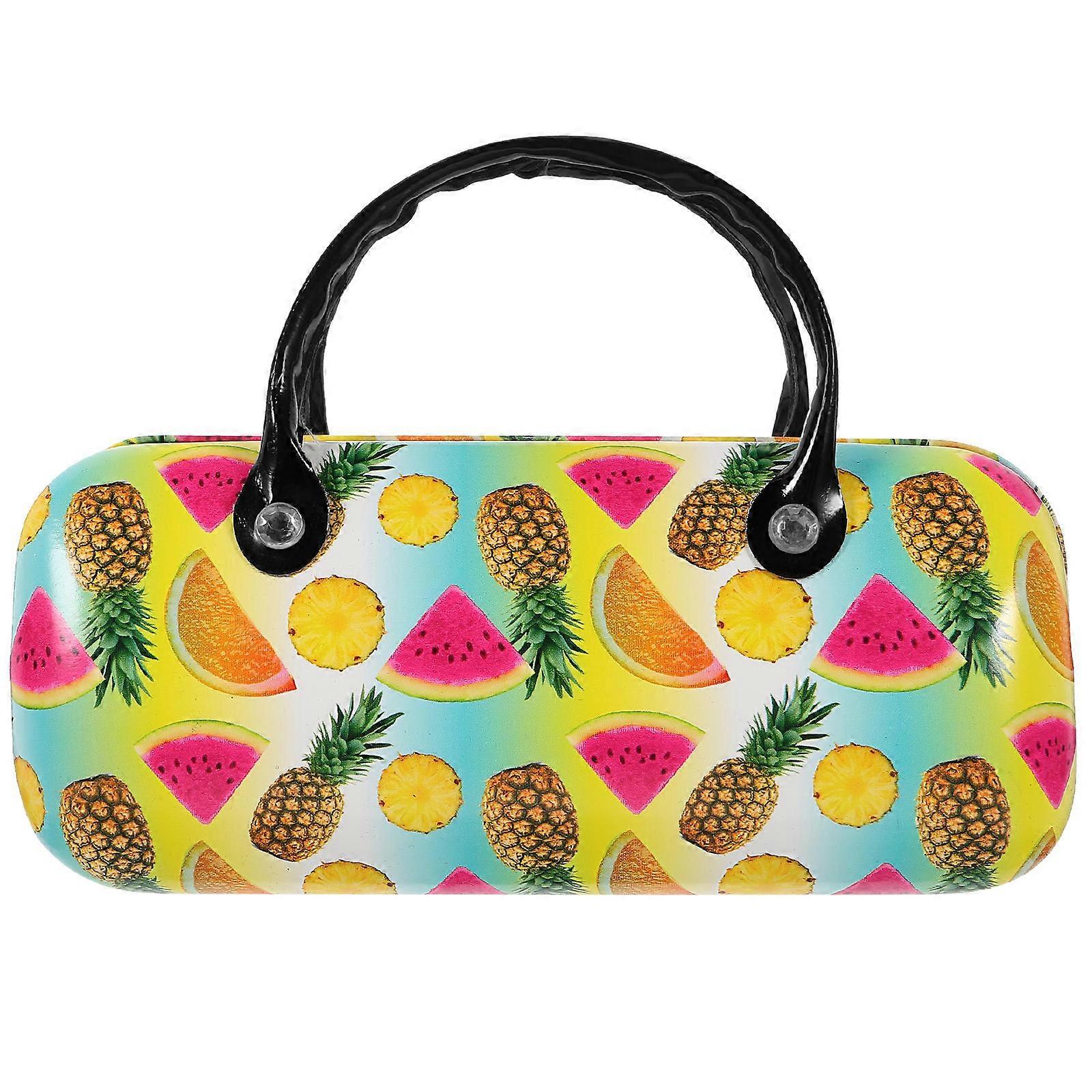 Portable Eyeglass Container Cartoon Glasses Case for Car 3Pcs Storage Box