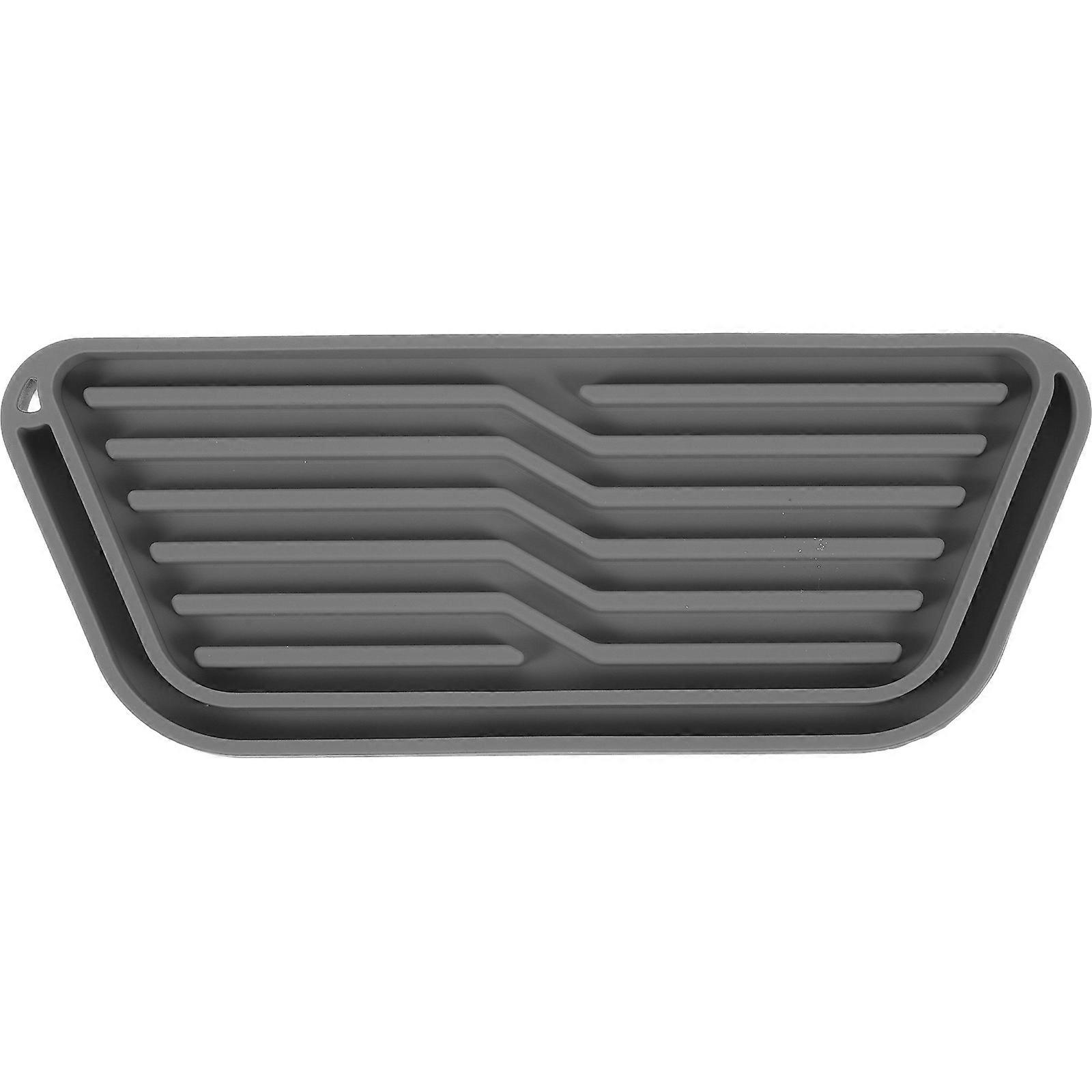 2Pcs Silicone Refrigerator Drip Catcher for Water Tray Grey Practical Use