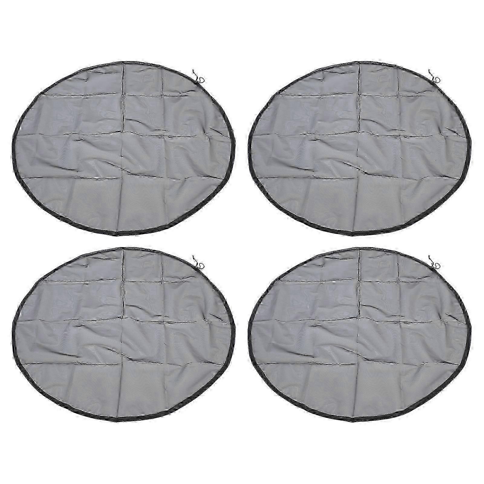 4pcs Mesh Cover for Rain Barrels with Drawstring Water Collection Buckets Tank Protector Bucket Netting Screen Cover 37.4 Inches