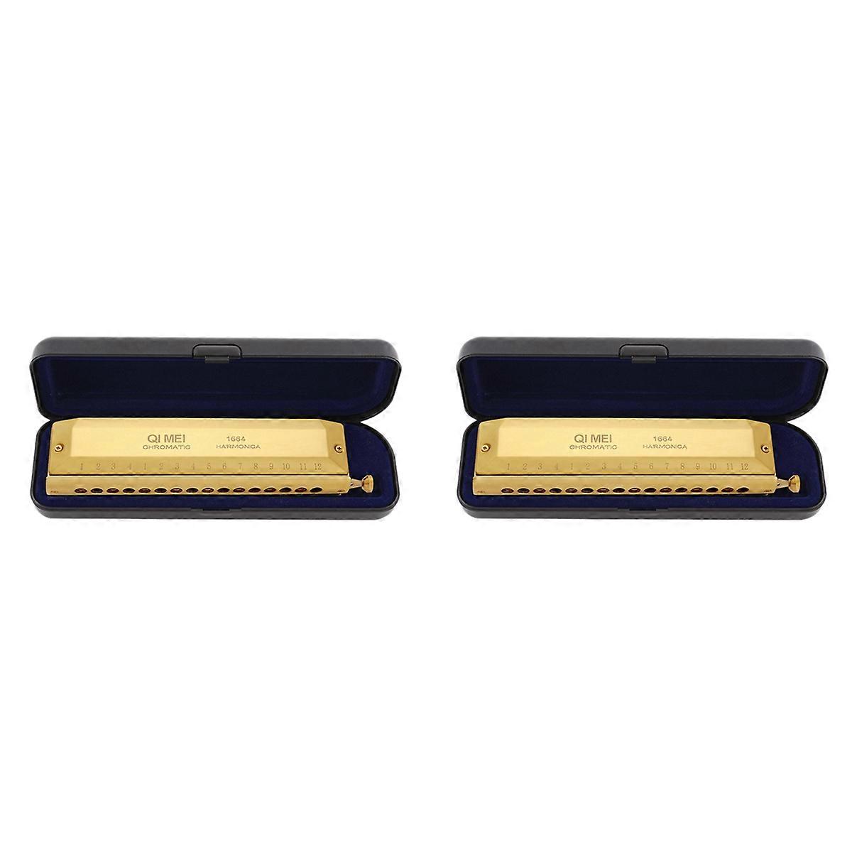  Harmonica chromatique 16 trous 64 tons Embouchure Instrumentos