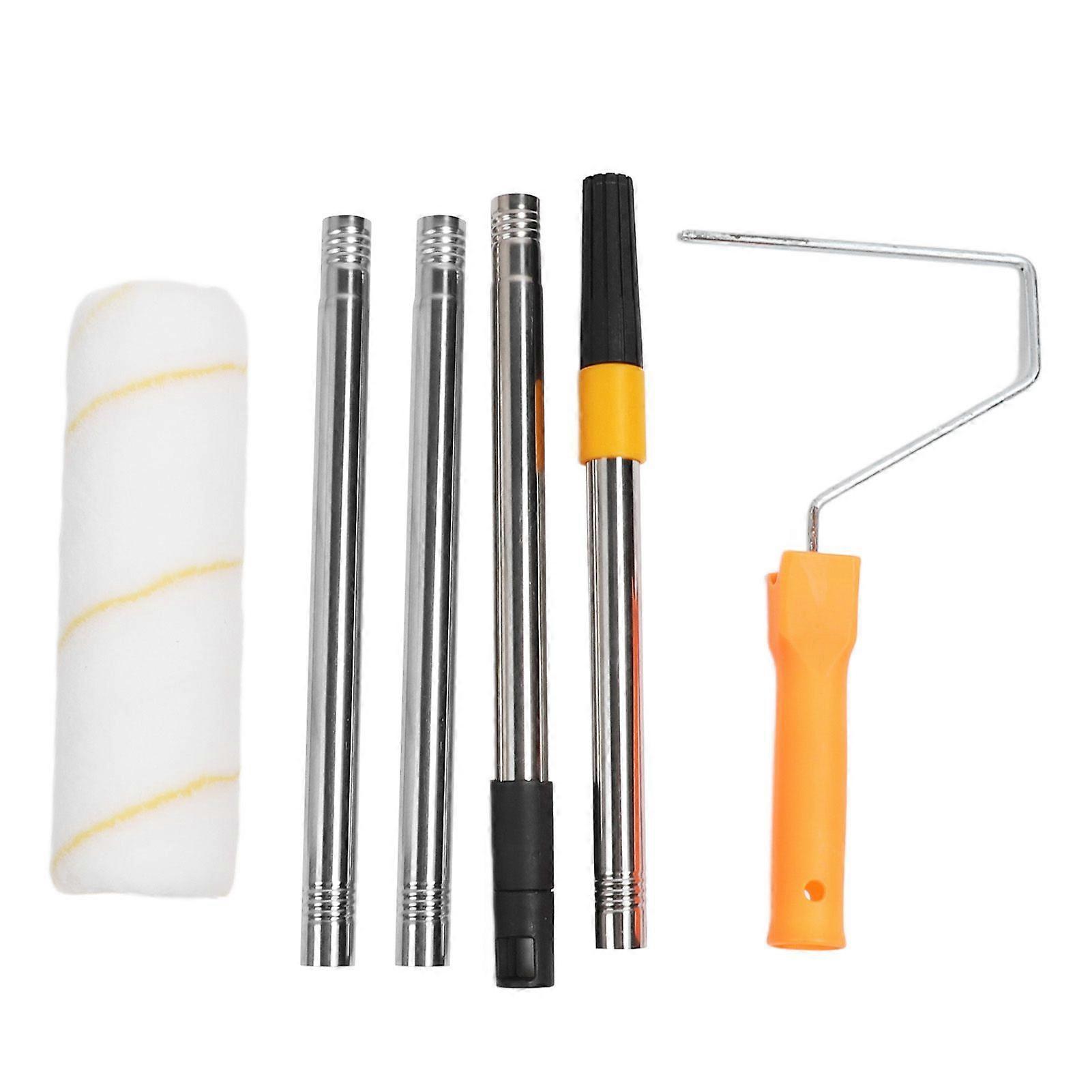 3.9ft Paint Roller Extension Pole Kit with 9in Roller Brush Detachable Telescopic Long Paint Roller Set for Corner Ceiling Painting