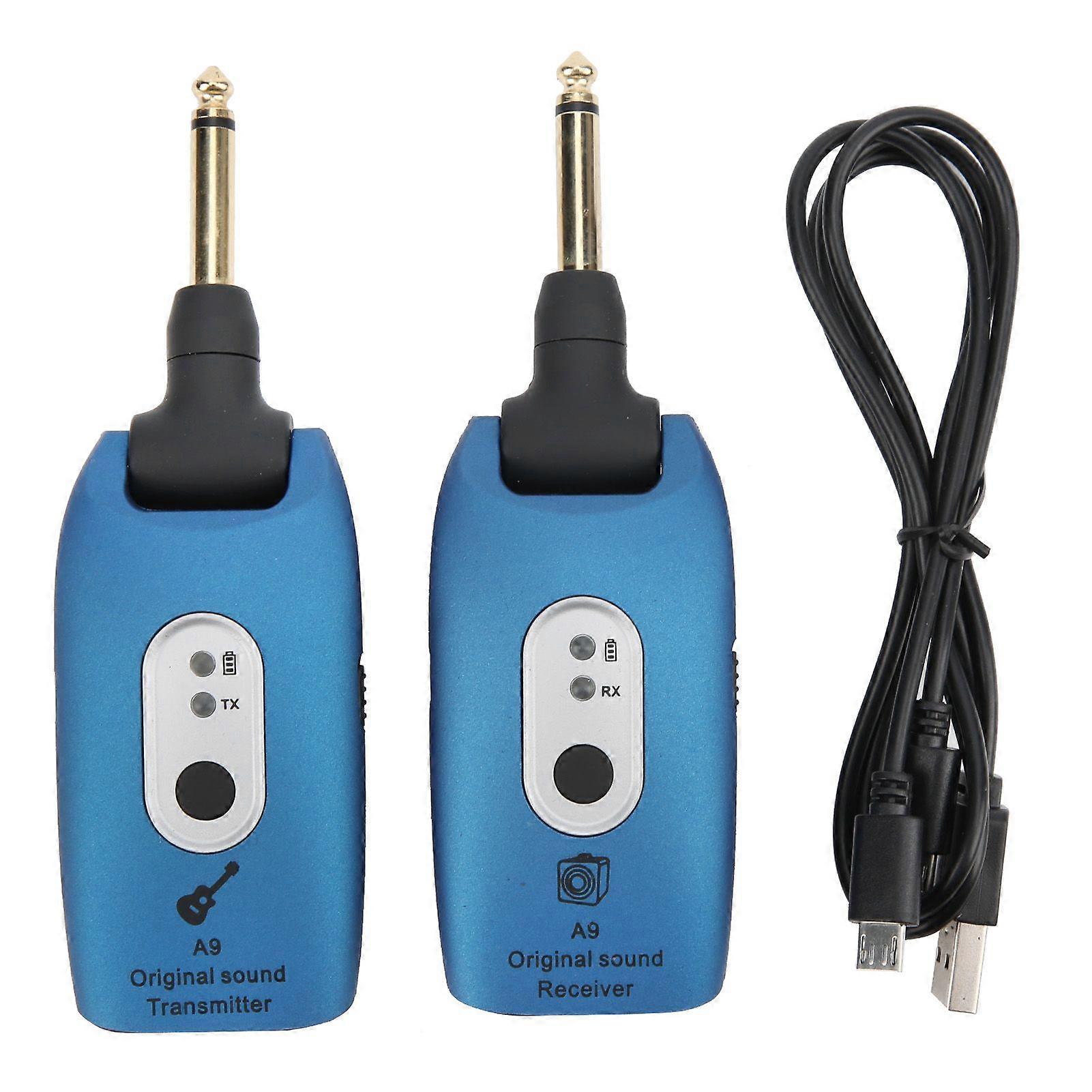 Guitar Transmitter Receiver Wireless System A9 2.4GHz USB Cable Musical Instrument AccessoriesBlue