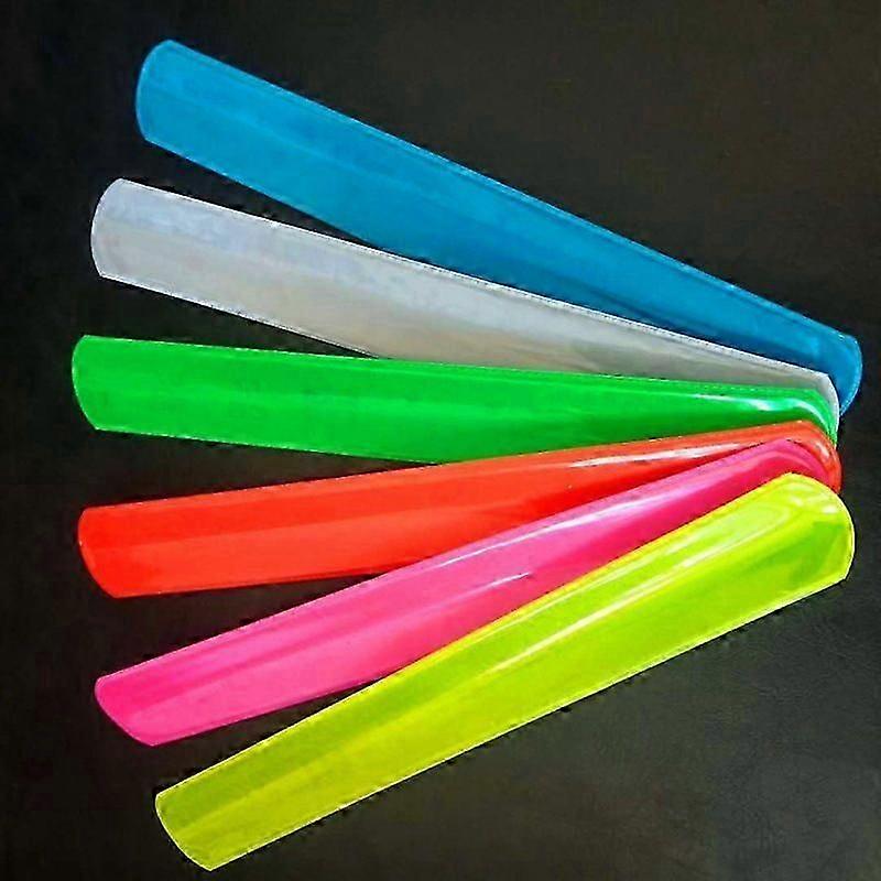 16 Pack Reflective Snaps Slap Armbands Reflective StripsGreen