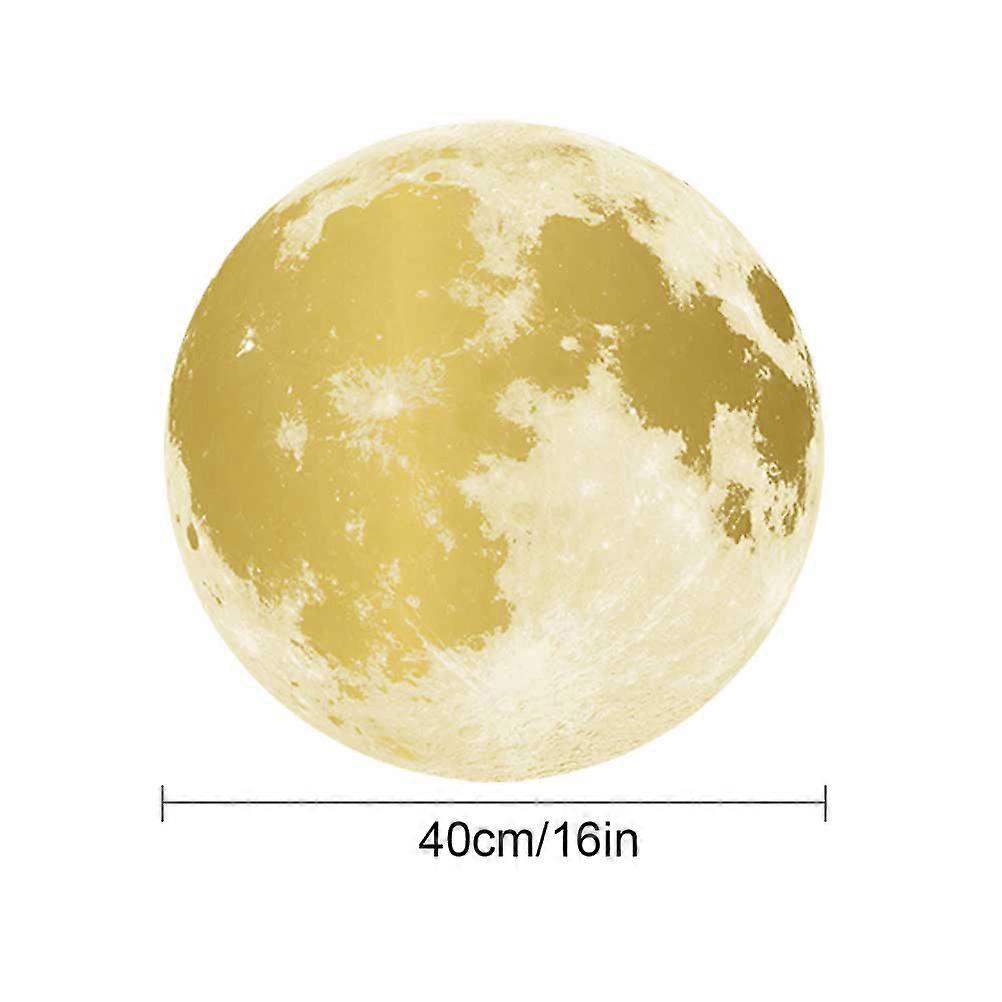 Luminous Moon Shape Wall Sticker for Wall Decoration 1Pcs Removable Art