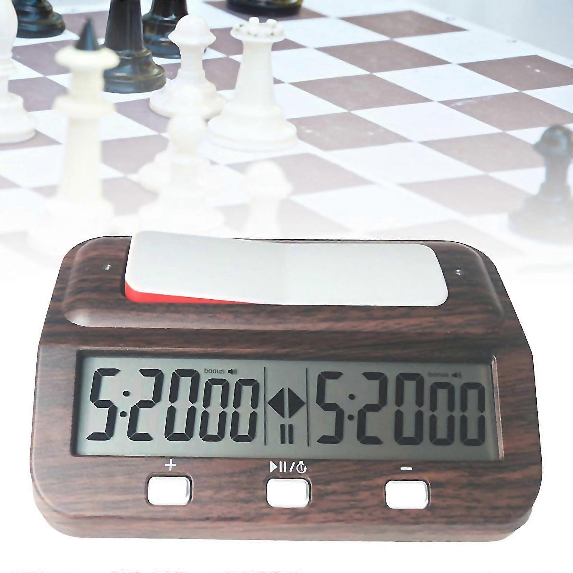 For Hqt101w Plastic Chess Clock Go Chess Timer Hqt101w Wood Grain