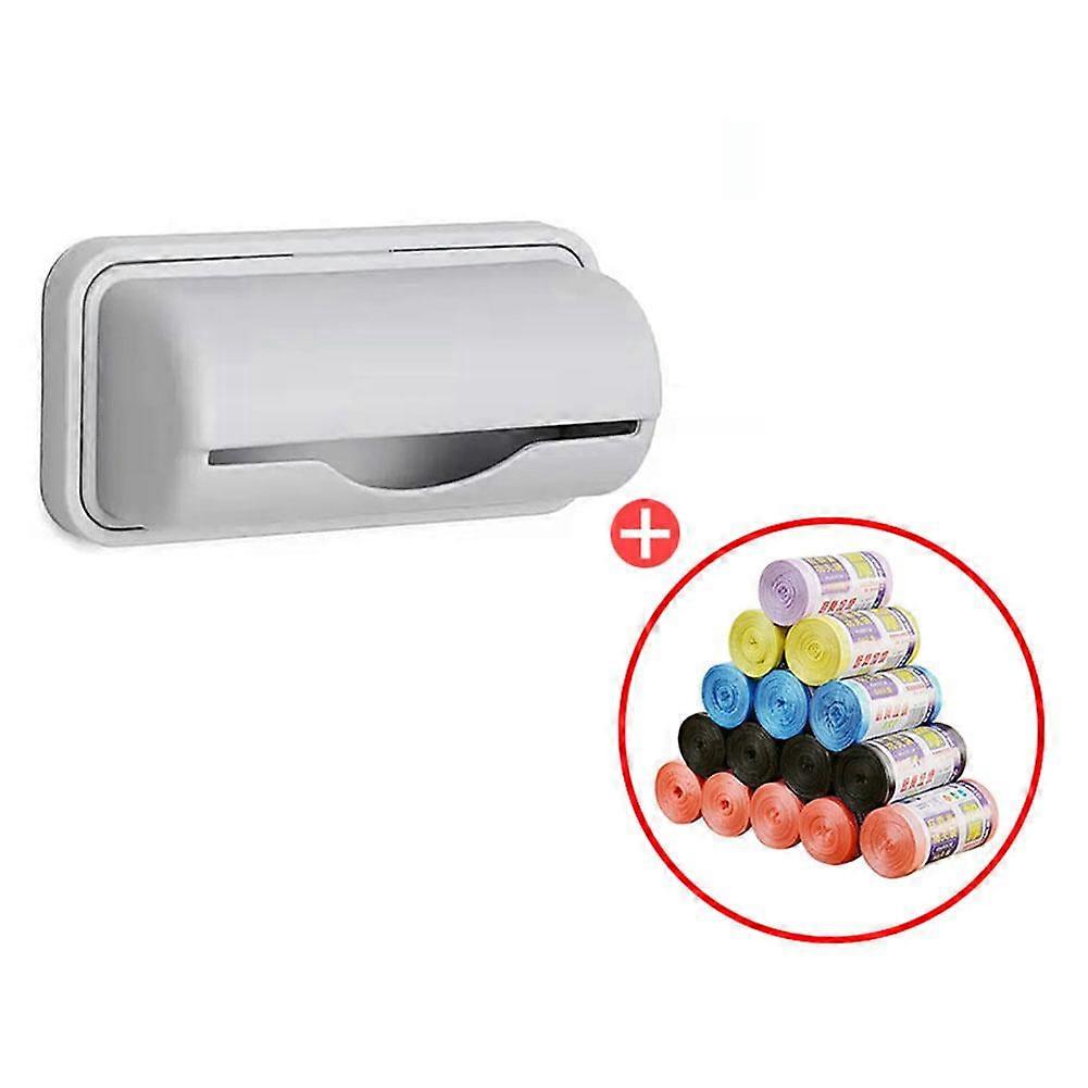 Garbage Bag Dispenser, No-Punching Required Wall Mount Garbage Bags Dispen Z7C2