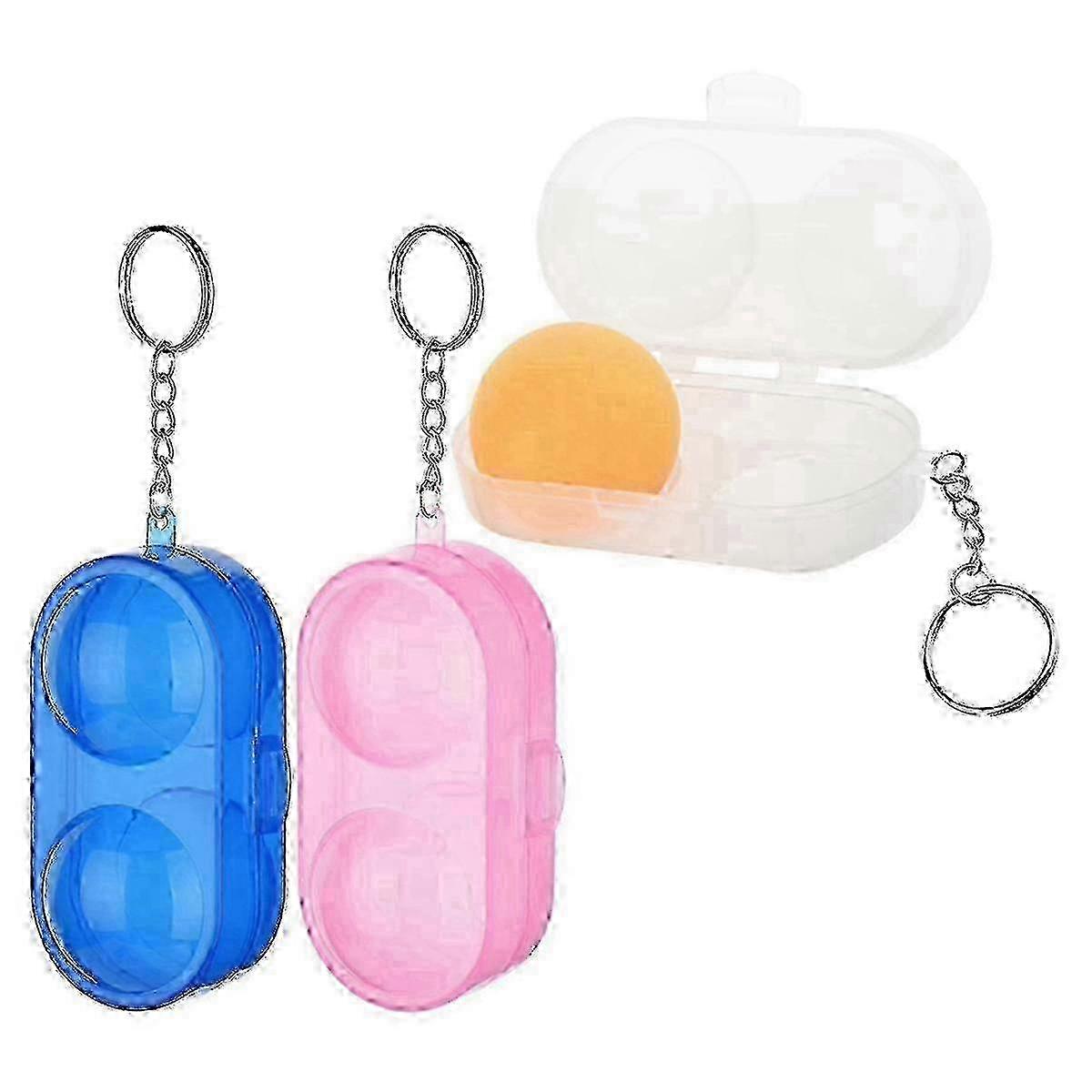 Table Tennis Container 2 Balls -Pong Storage with Keychain -Pong Container for Adults Table Tennis YVL miao7