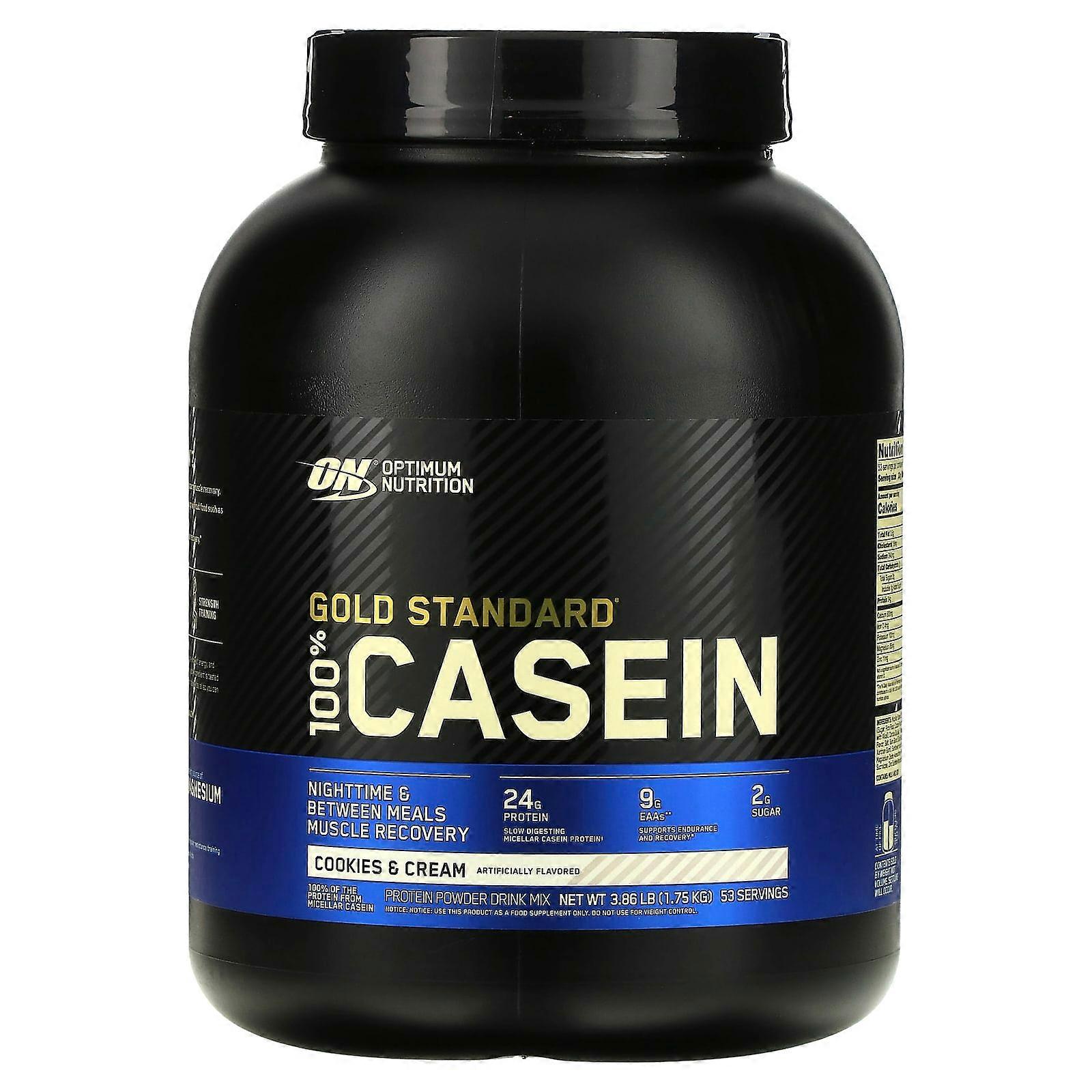 Gold Standard 100% Casein, Cookies & Cream, 3.86 lb (1.75 kg)