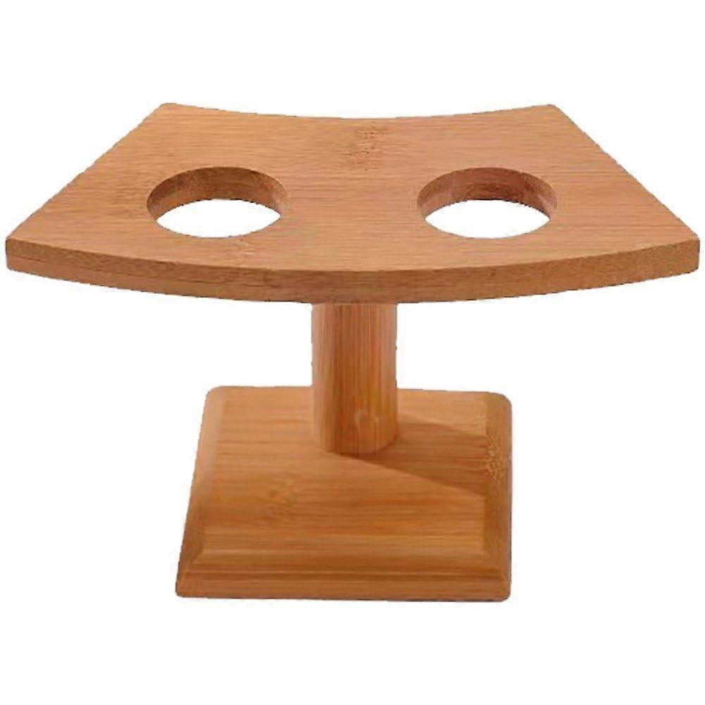Sushi Holder 2Holes Bamboo Display Stand For Sushi And Hand Roll Display Rack Ice Cream Cone Holder Dessert Rack For Dining