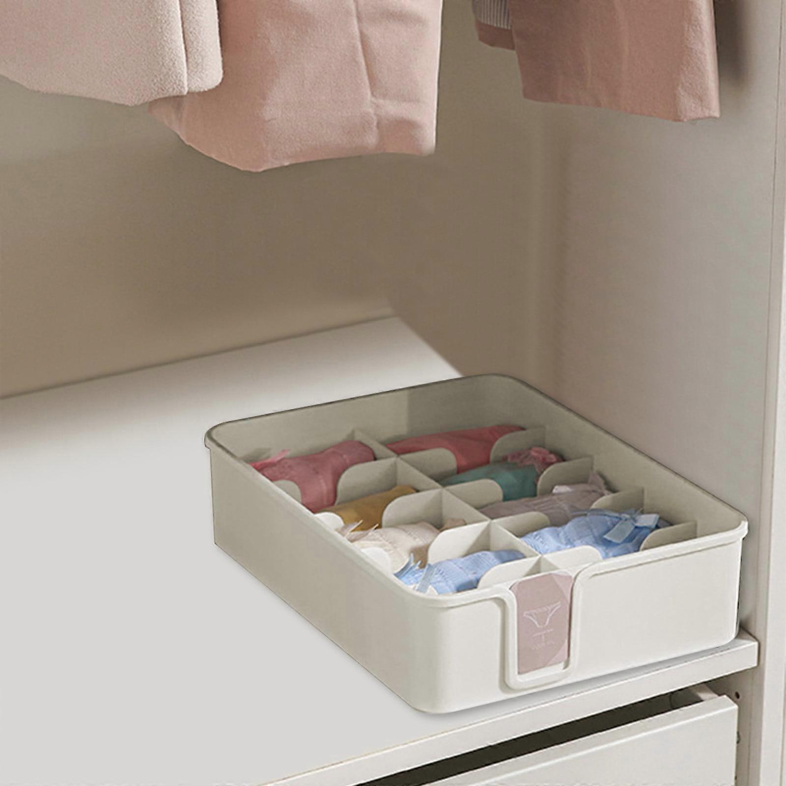 Stackable Plastic Storage Box Compatible with Closet Organizers, Kitchen Cupboard Drawer Shelf Container Basket