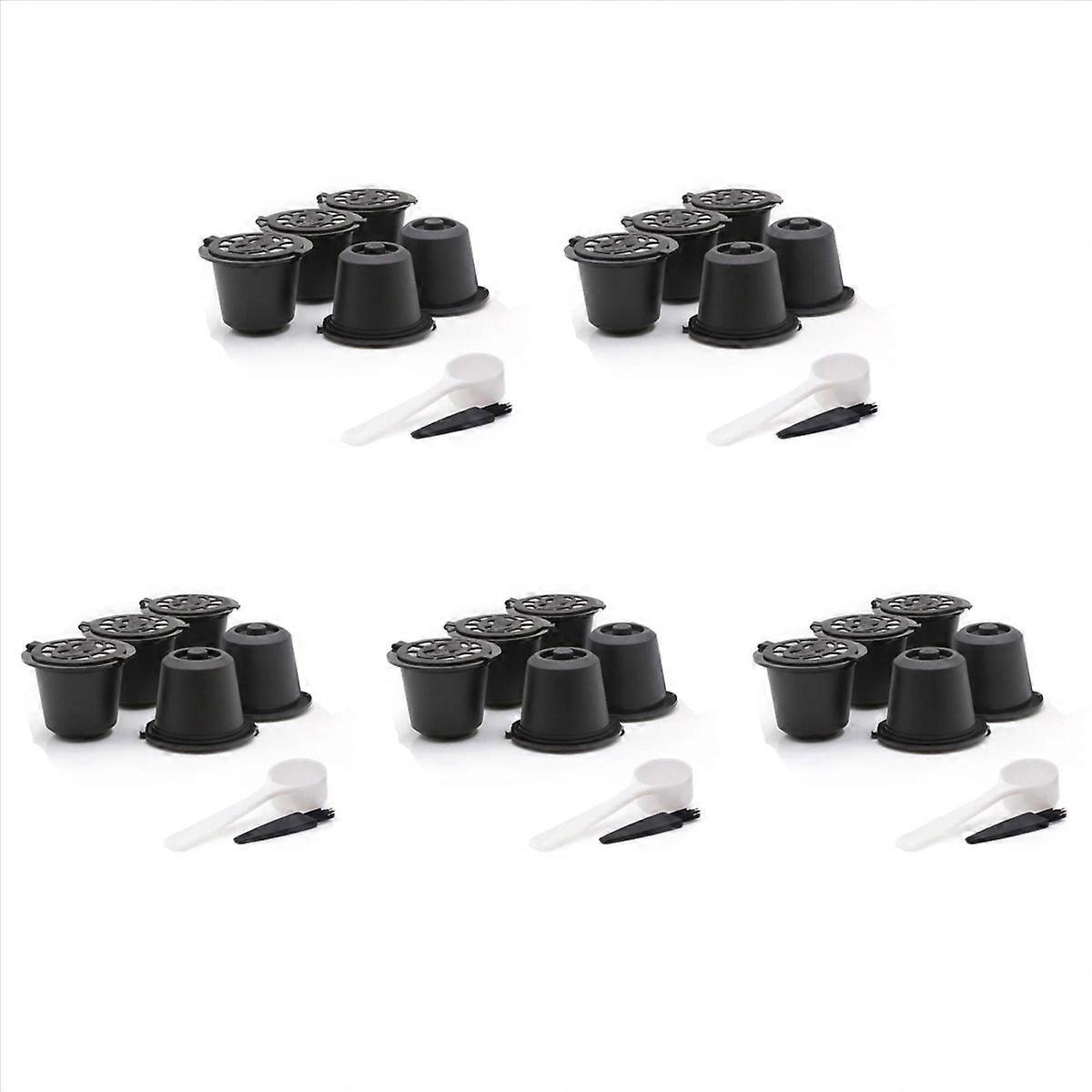 5 Reusable Capsules Refillable Coffee Capsule Filter