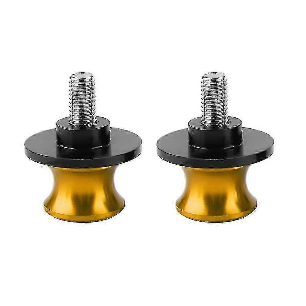 2pcs 8mm Motorcycle CNC Rear Stand Swing Arm Spool Sliders Stand Swingarm Bobbins (Titanium)