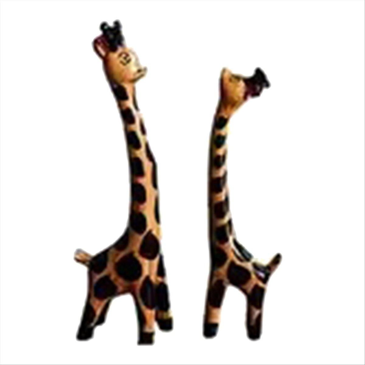 Giraffe Statue Wooden Giraffe Statue Desktop Decor Giraffe Decor C