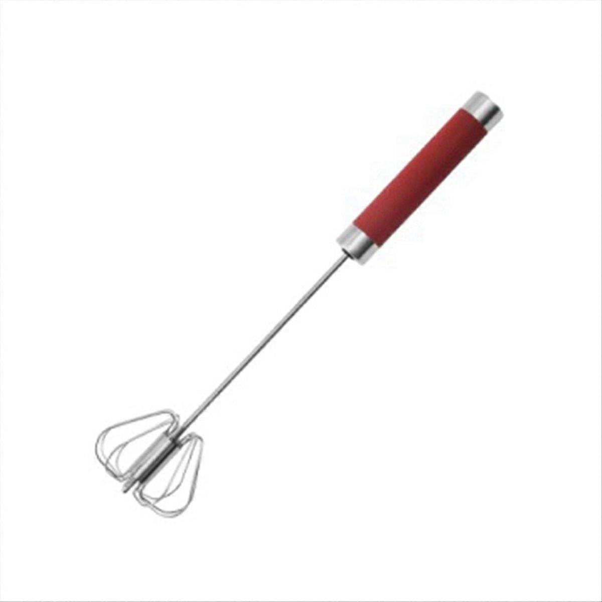 12inch Stainless Steel Semi-Automatic Whisk, red