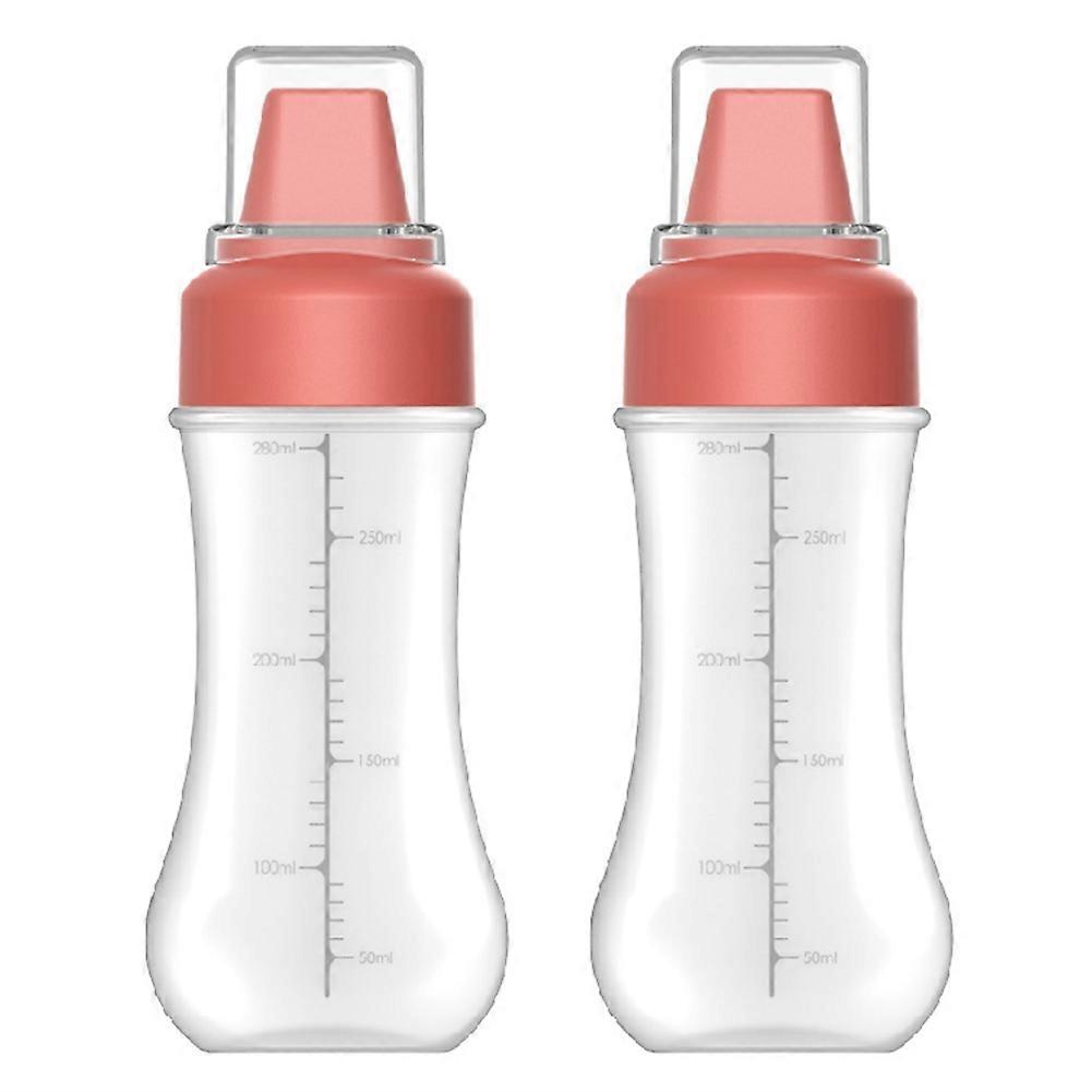 Multi-Hole Squeeze Bottle Squeeze-Type Seasoning Bottle Squeeze Bottle with Scale for Kitchen Food 350ML B