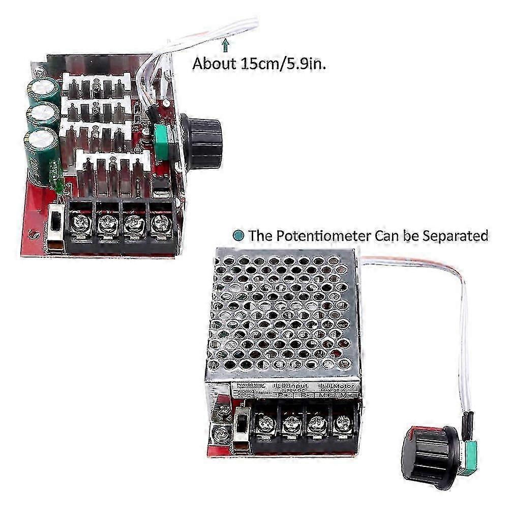 7-70V 30A PWM DC Motor Speed Controller Switch Control 12V 24V 36V 48V with 30 Amp Fuse-Good