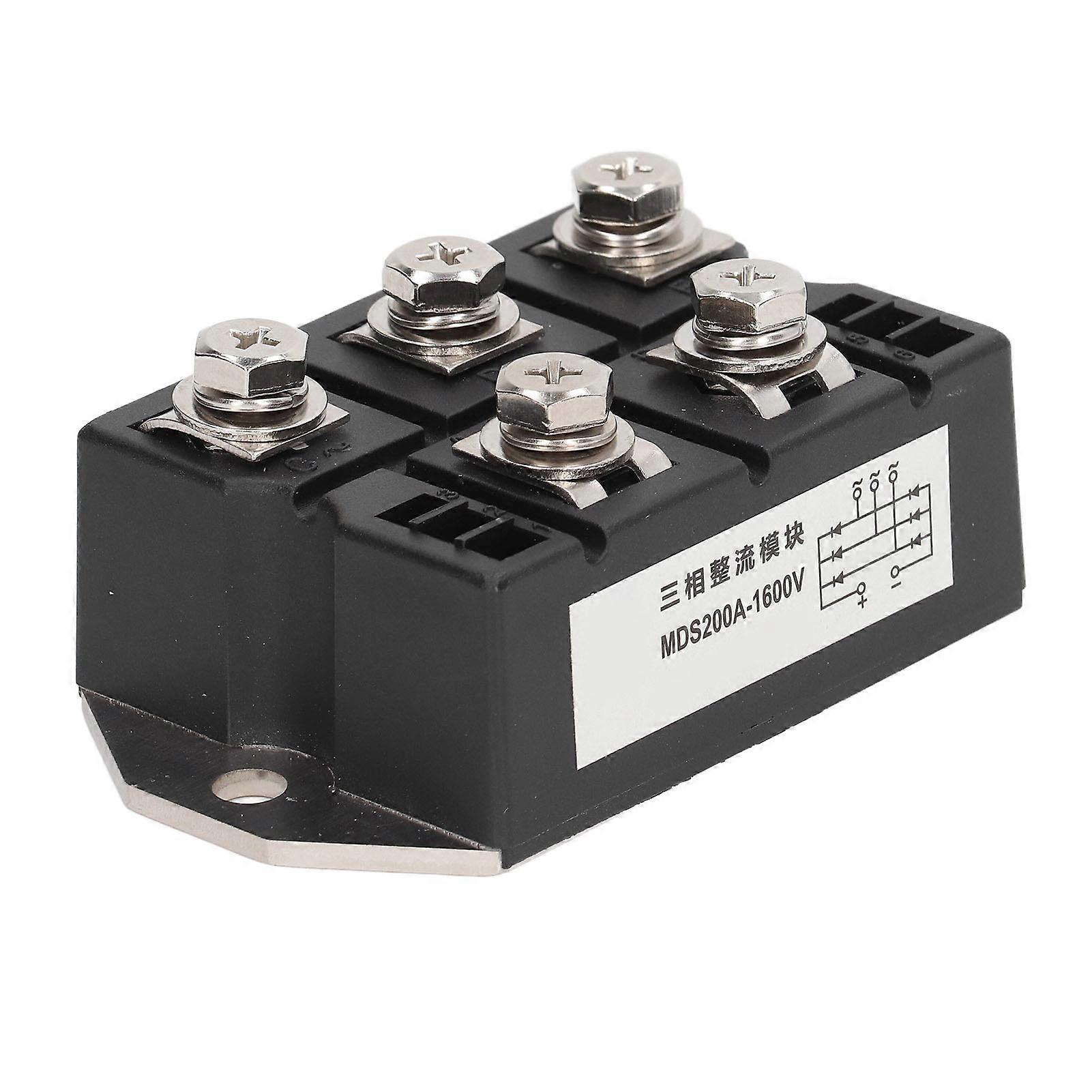 Bridge Rectifier 200A 1600V 3 Phase Diode Power Module Copper Plate Heat Dissipation 
