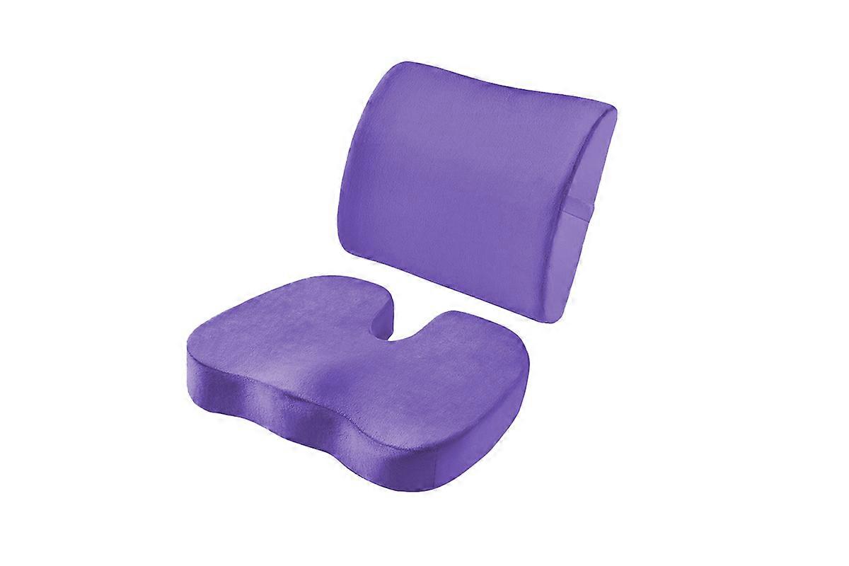 Memory Foam Seat Cushion and Lumbar Support Pillow for Office Chair Car
