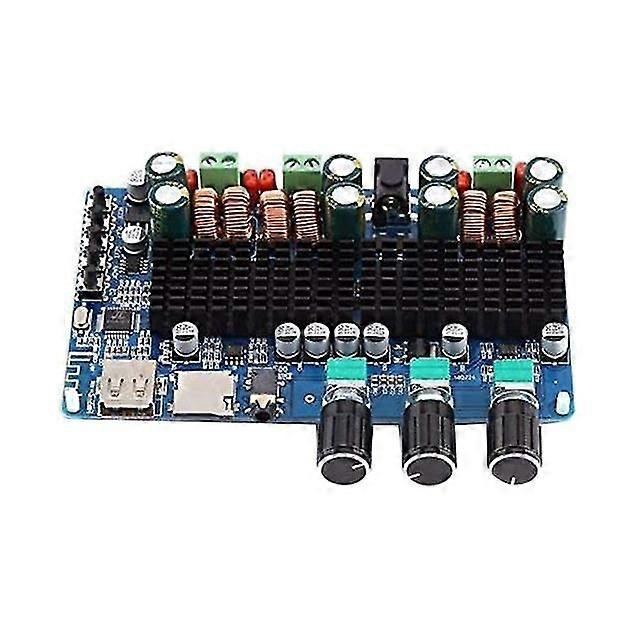 Power Amplifier Board,digital 2.1 Channel Amplifier Board Bluetooth Usb Tf Input 50w+50w Stereo 100w Subwoofer Output