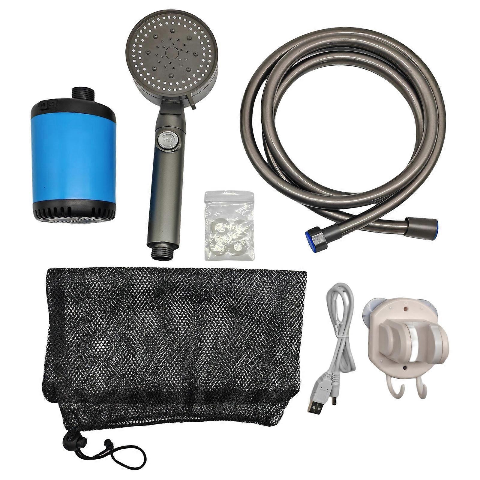 Durability Shower Efficient Water Saving Shower Pump with Strong Sprays Head for Camping Dorms and Beach Use Multicolor