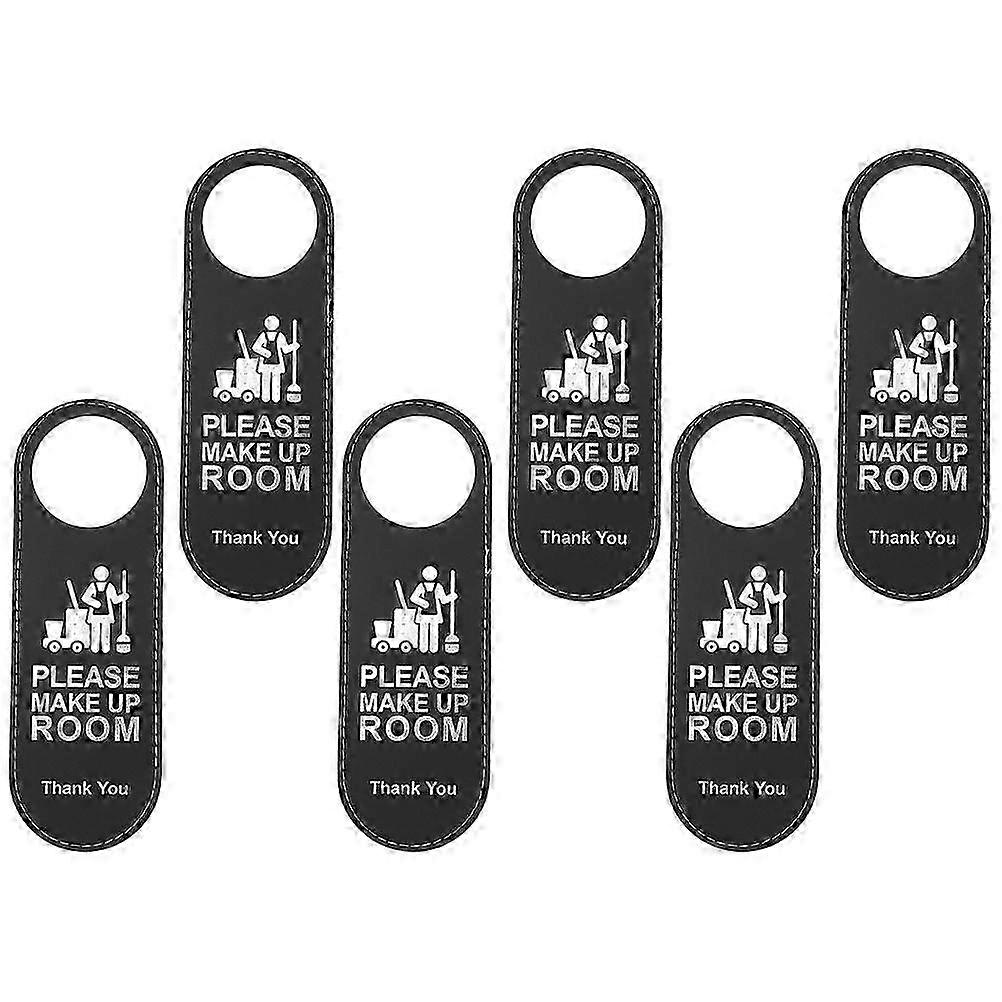 6pcs Double Sided Door Hanger Signs, "Do Not Disturb" and "Please Clean" Messages for Hotel Home Office Front Door Privacy Reminder Use