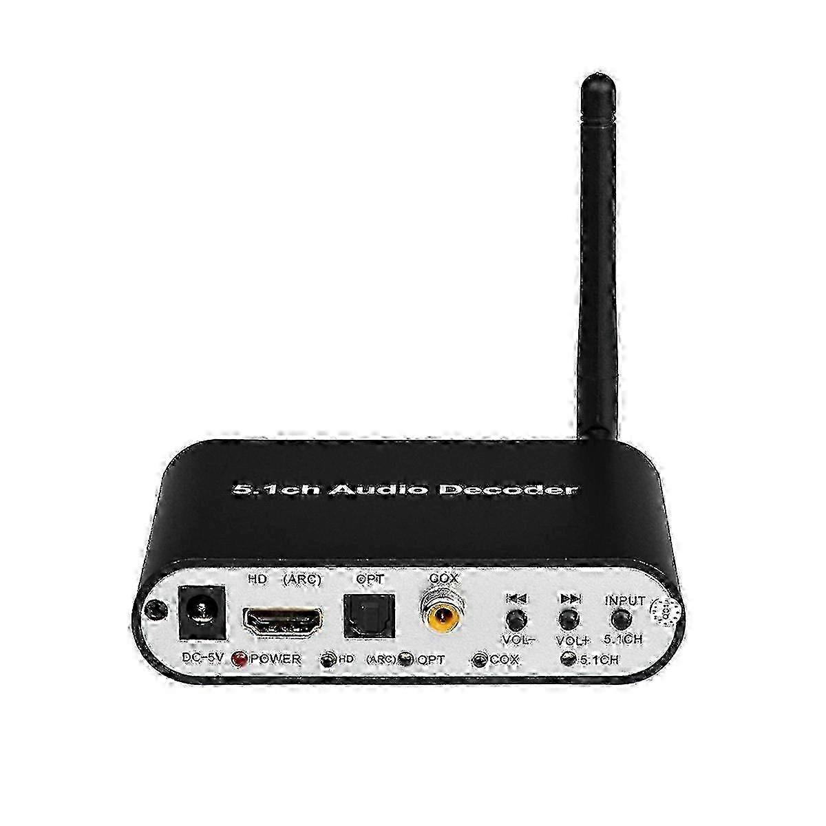 DAC651C 5.1 Audio Decoder Bluetooth 5.0 Receiver DTS AC3 FLAC APE HD to Compatible Extractor Converter EU Plug