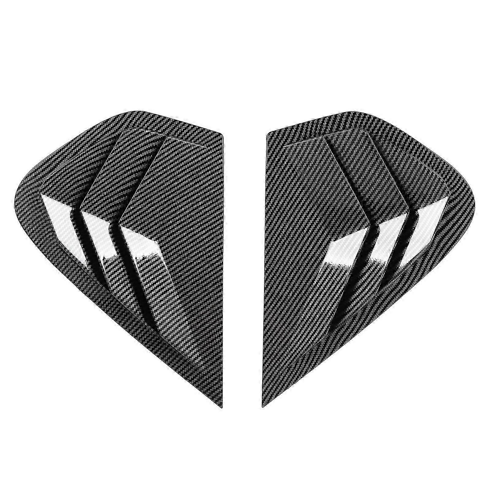 2Pcs Carbon Fiber Style Rear Side Window Louvers for BMW X6 E71 E72 2008 2014 Triangle Shutter Panel Trim
