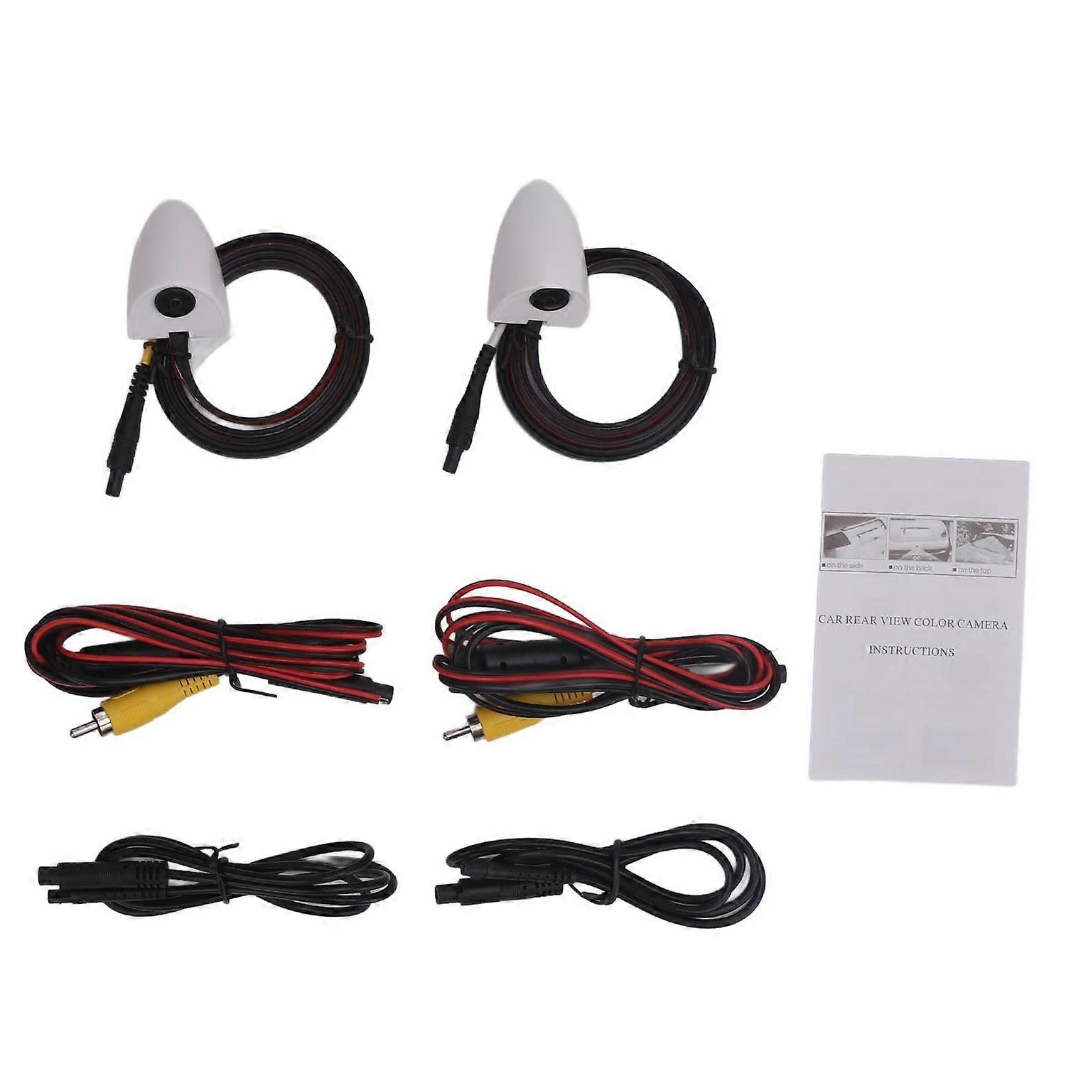 1 Pair Car Side View Camera AHD 1280 X 720 720P Wide Angle Waterproof Side View Reverse Back Up Came
